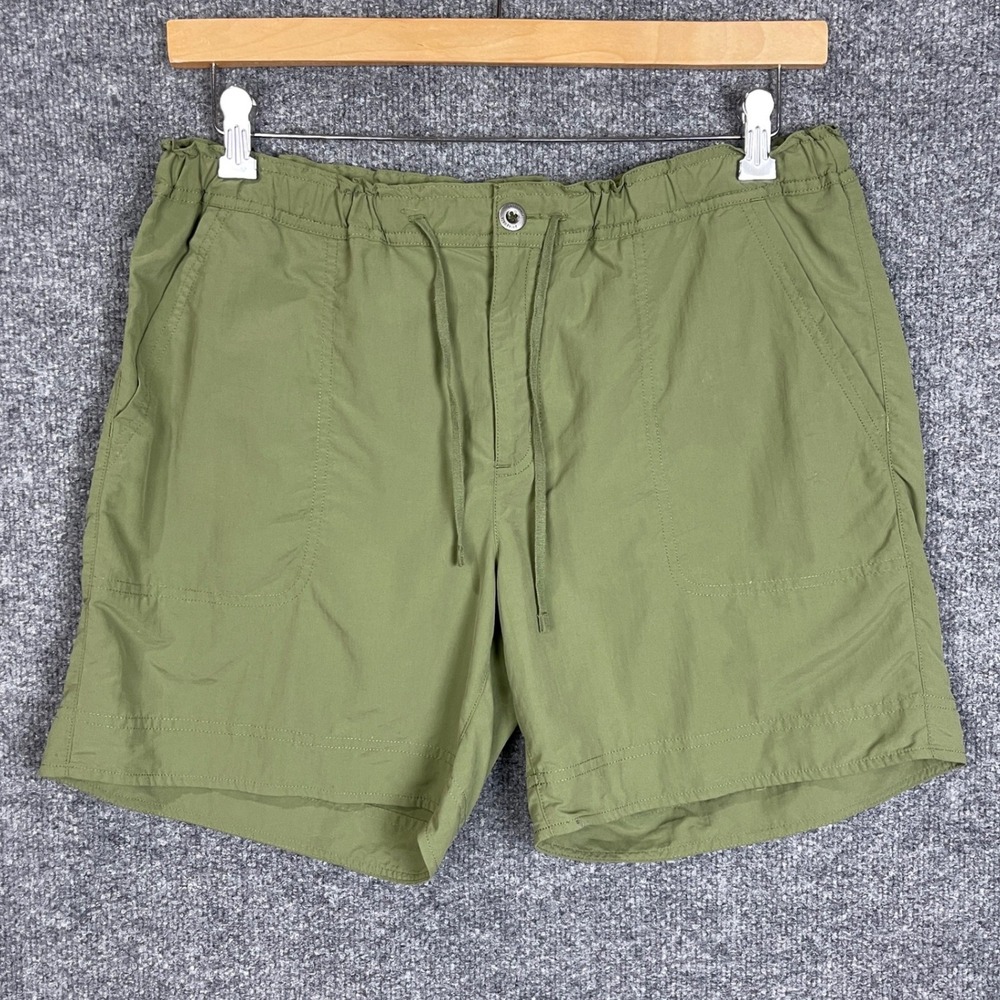 Patagonia Baggies Shorts Womens 14 Olive Green Nylon Hiking Outdoor